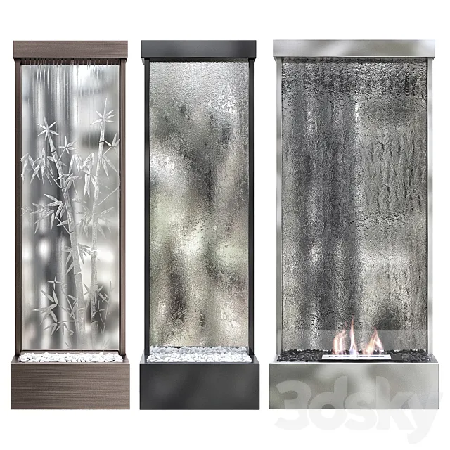 Wall watter waterfall 3 3D Model