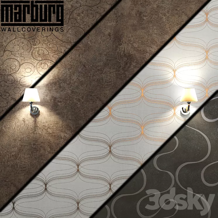 Wallpaper Marburg 77722 77701 53150 53364 3D Model