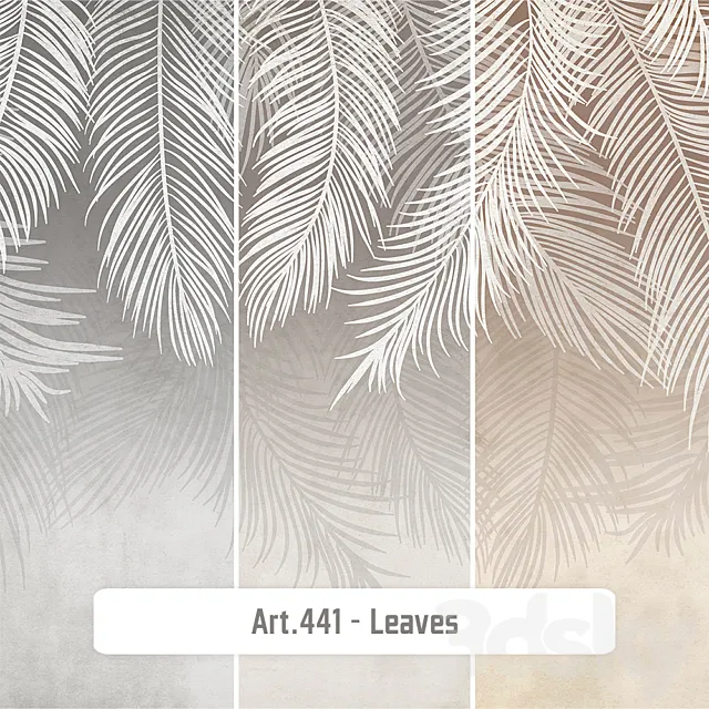 Wallpapers - Art.N2-441 Leaves 3D Model