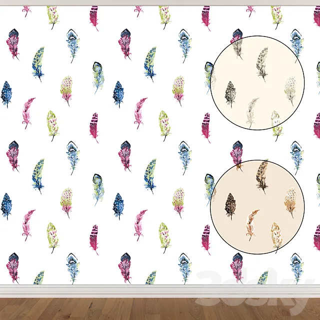 Wallpapers Set 146 (3 colors) 3DModel