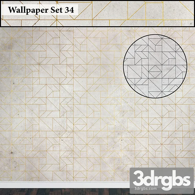 Wallpapers set 34 3D Model Free