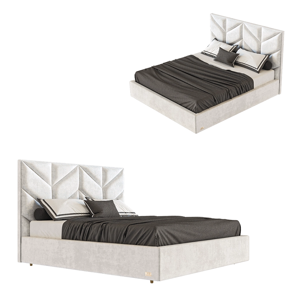 Wall&Wall - Soft bed Aurora 3D Model