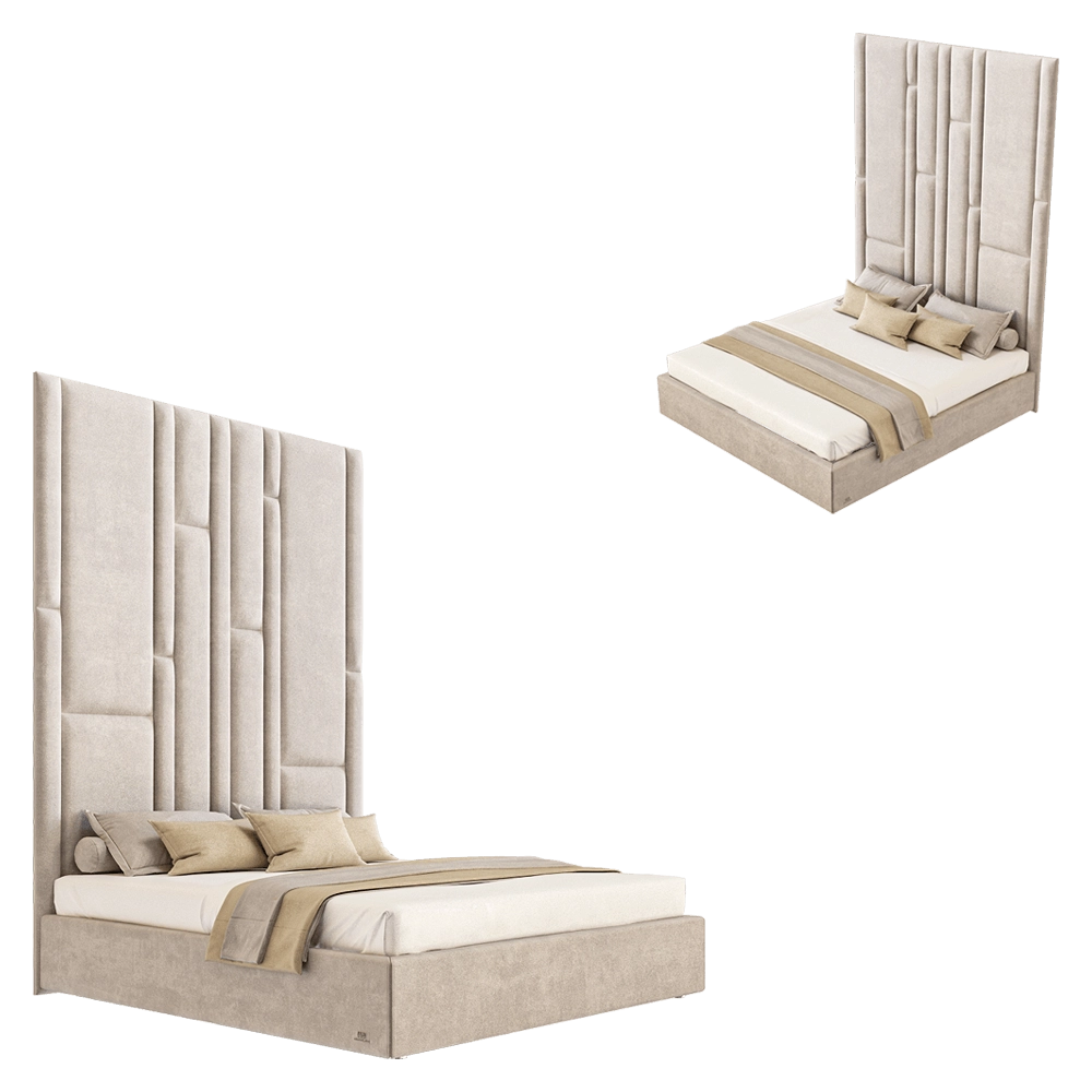 Wall&Wall - Soft bed In Bloom 3D Model