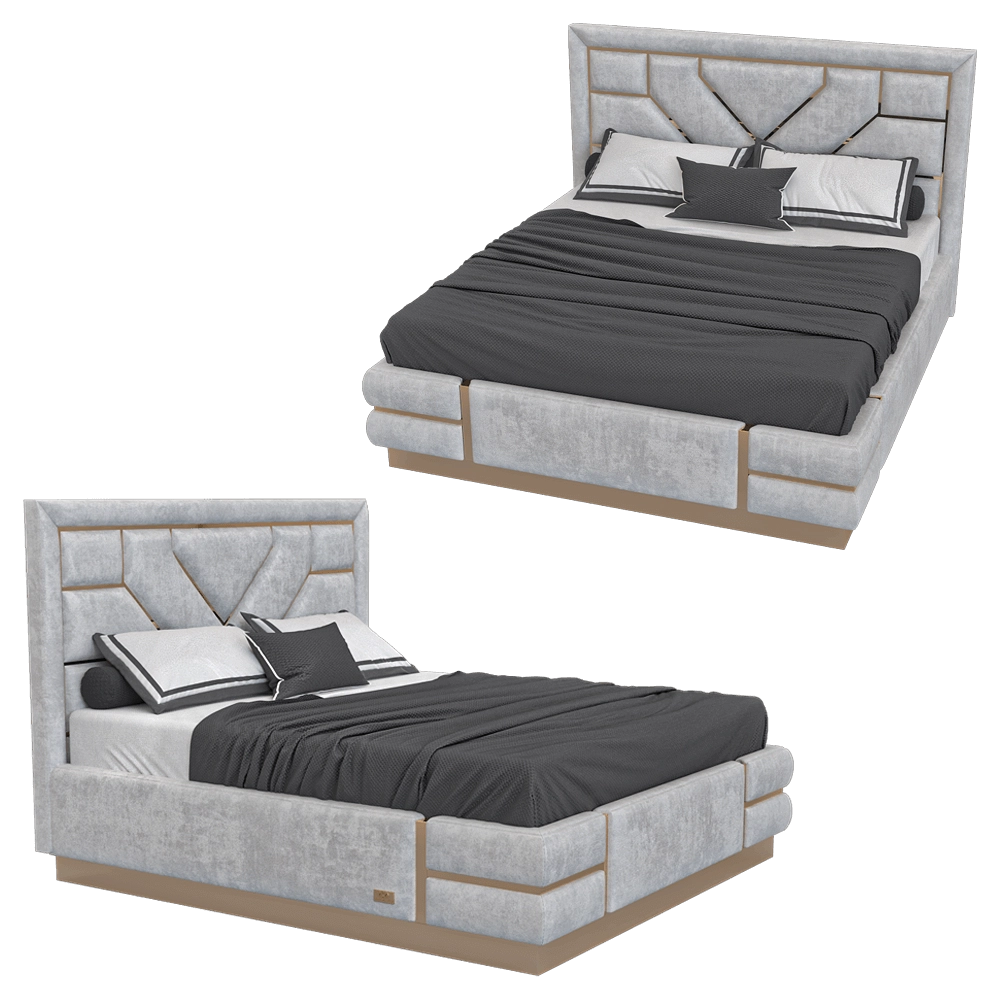 Wall&Wall - Soft bed Jolie 1 3D Model