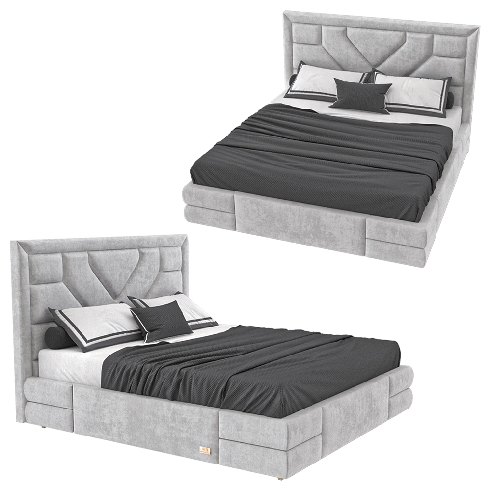 Wall&Wall - Soft bed Jolie 2 3D Model