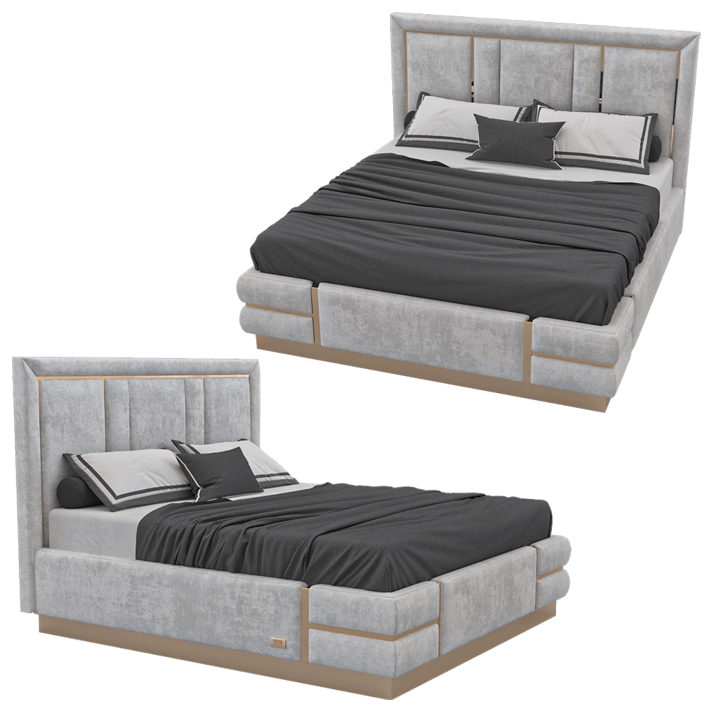 Wall&Wall - Soft bed Paulin 2 3D Model