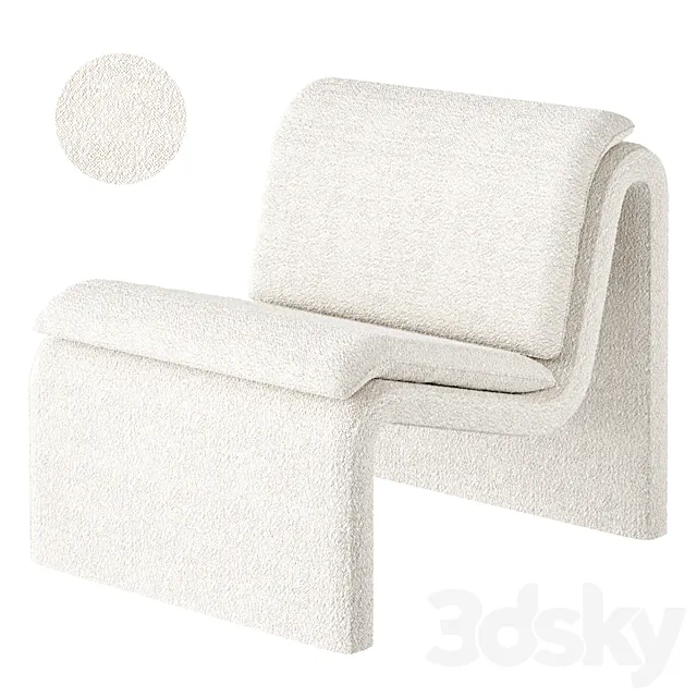 Wally Boucle Curvature Chair by Urban Outfitters 3D Model