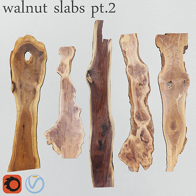 Walnut table slabs | Tables slabs from walnut 3DModel