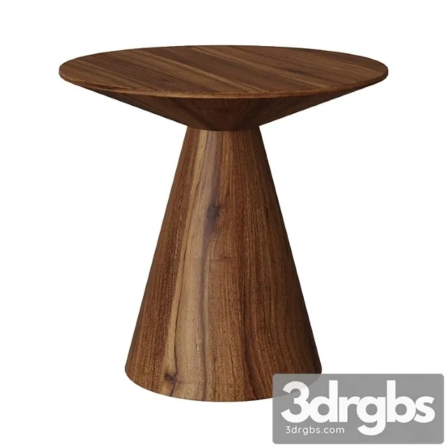 Walnut Veneer Corner Table ET652 3D Model Free