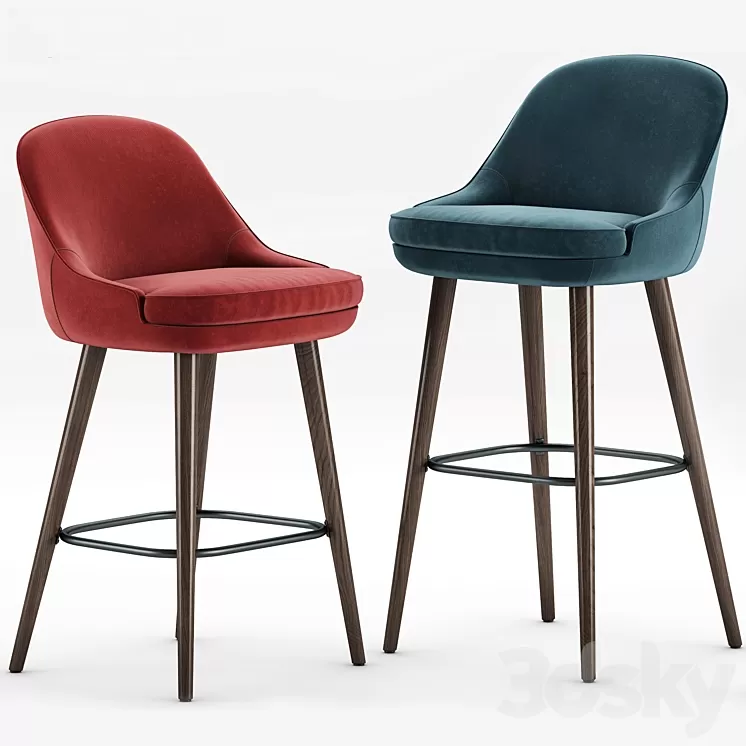 Walter Knoll 375 Bar Stool and Barhocker 3D Model