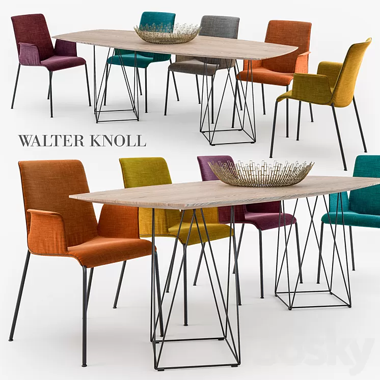 Walter Knoll Liz chair Joco table 3D Model