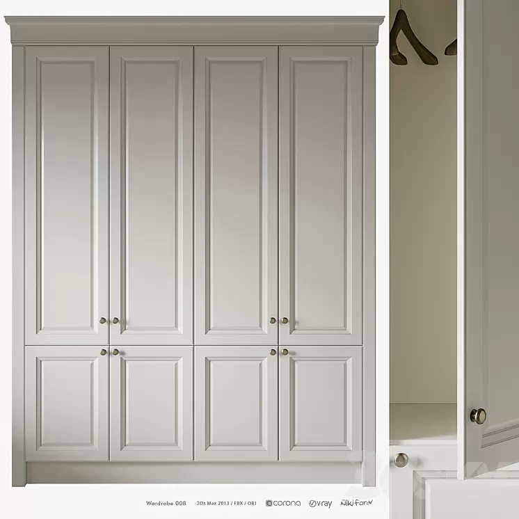 Wardrobe 008 3D Model Free