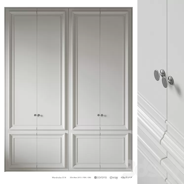 Wardrobe 014 3D Model Free