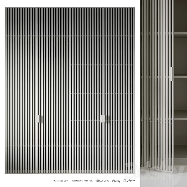 Wardrobe 027 3D Model Free