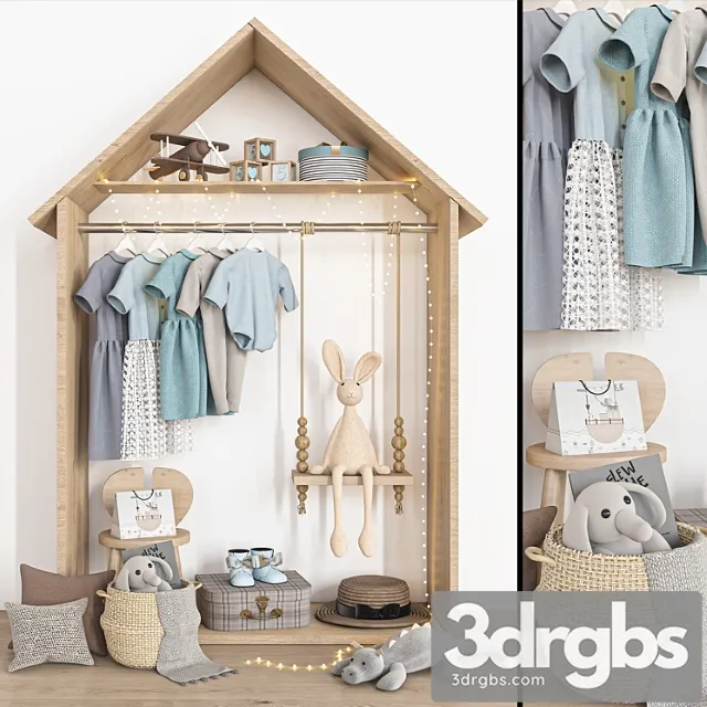 Wardrobe 130 3D Model Free