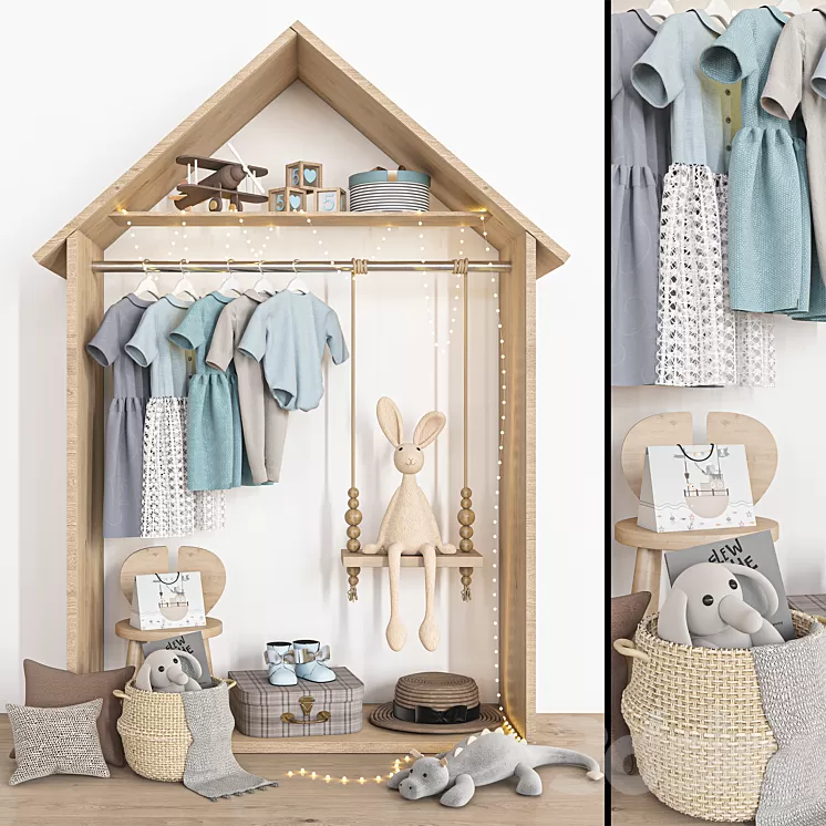 wardrobe 130 3D Model Free