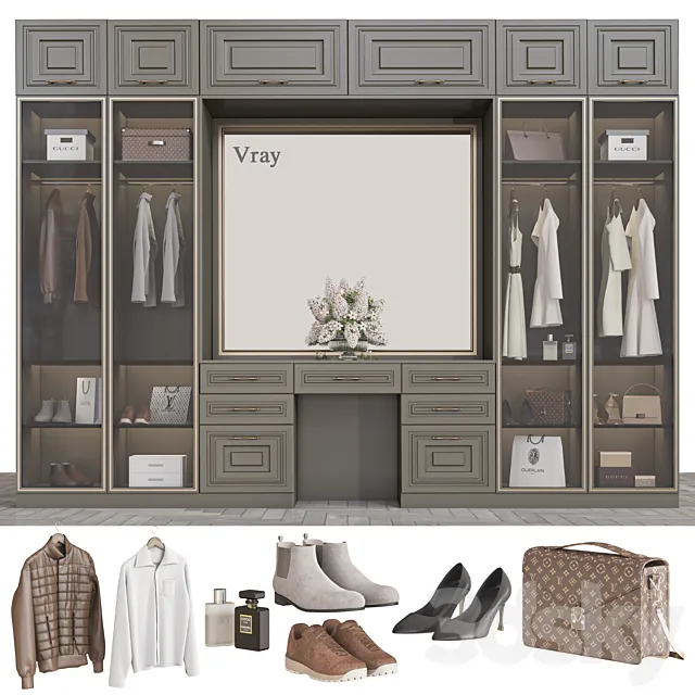 wardrobe 148-Vray 3D Model