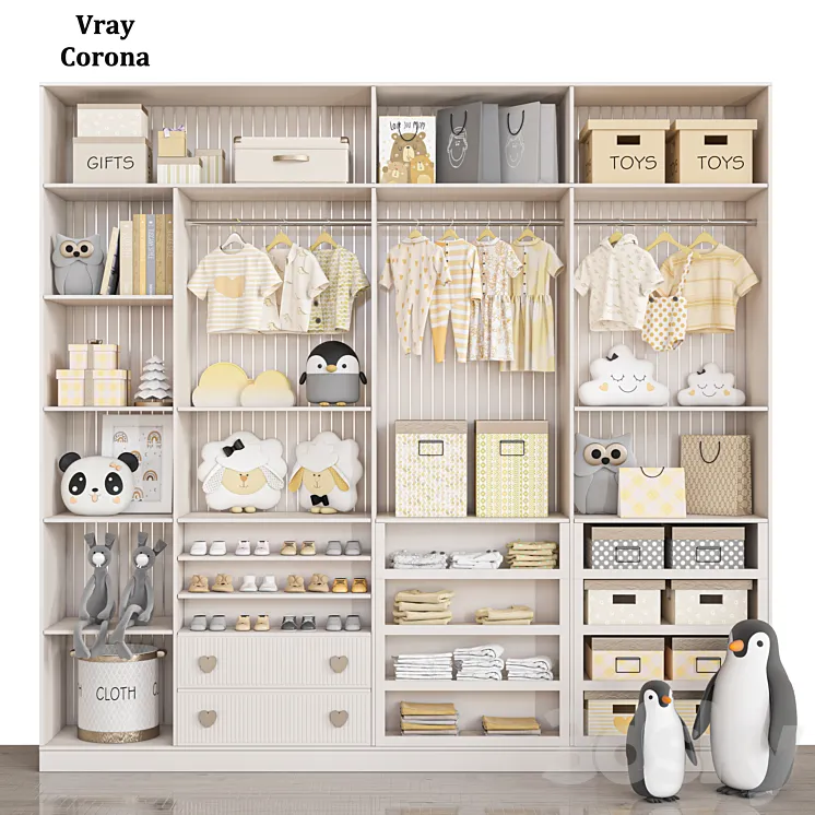 wardrobe 150 3D Model Free