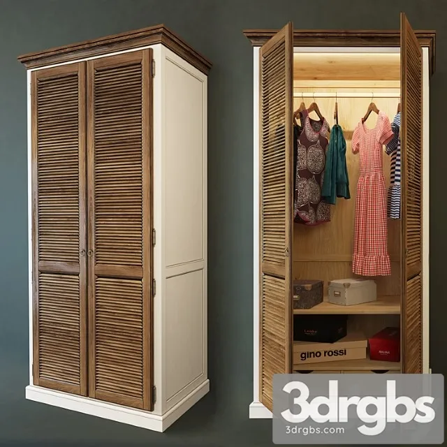 Wardrobe 2-door folk. wellige 3D Model Free