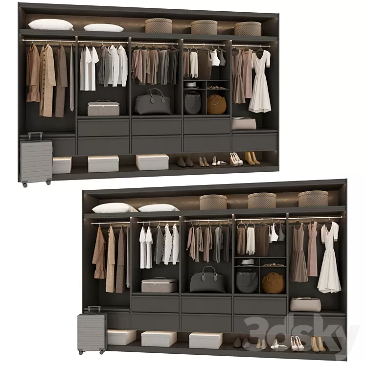 Wardrobe 3 3D Model Free