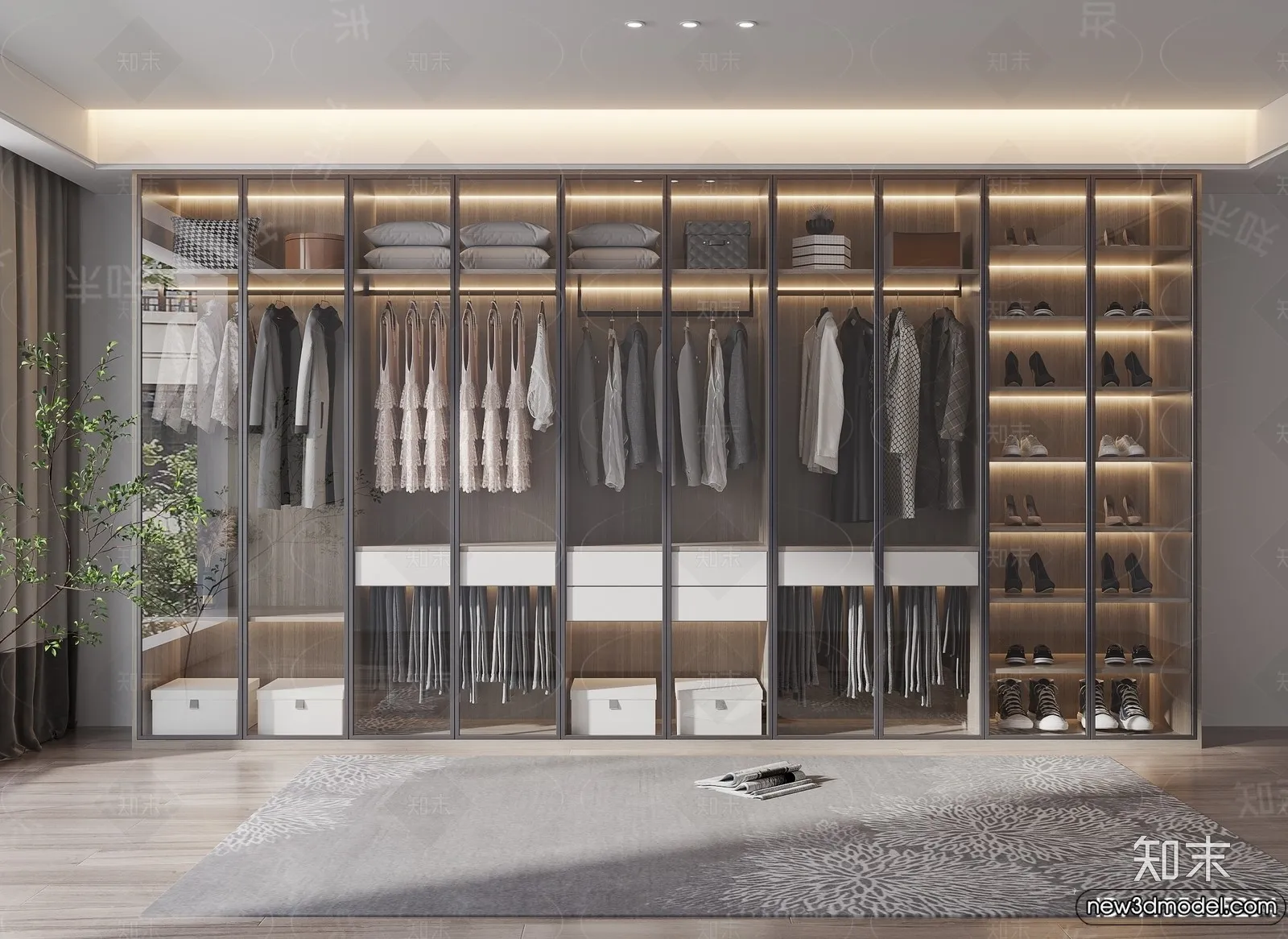 Wardrobe 3D Models - 3D Furniture for Interior Design - 001