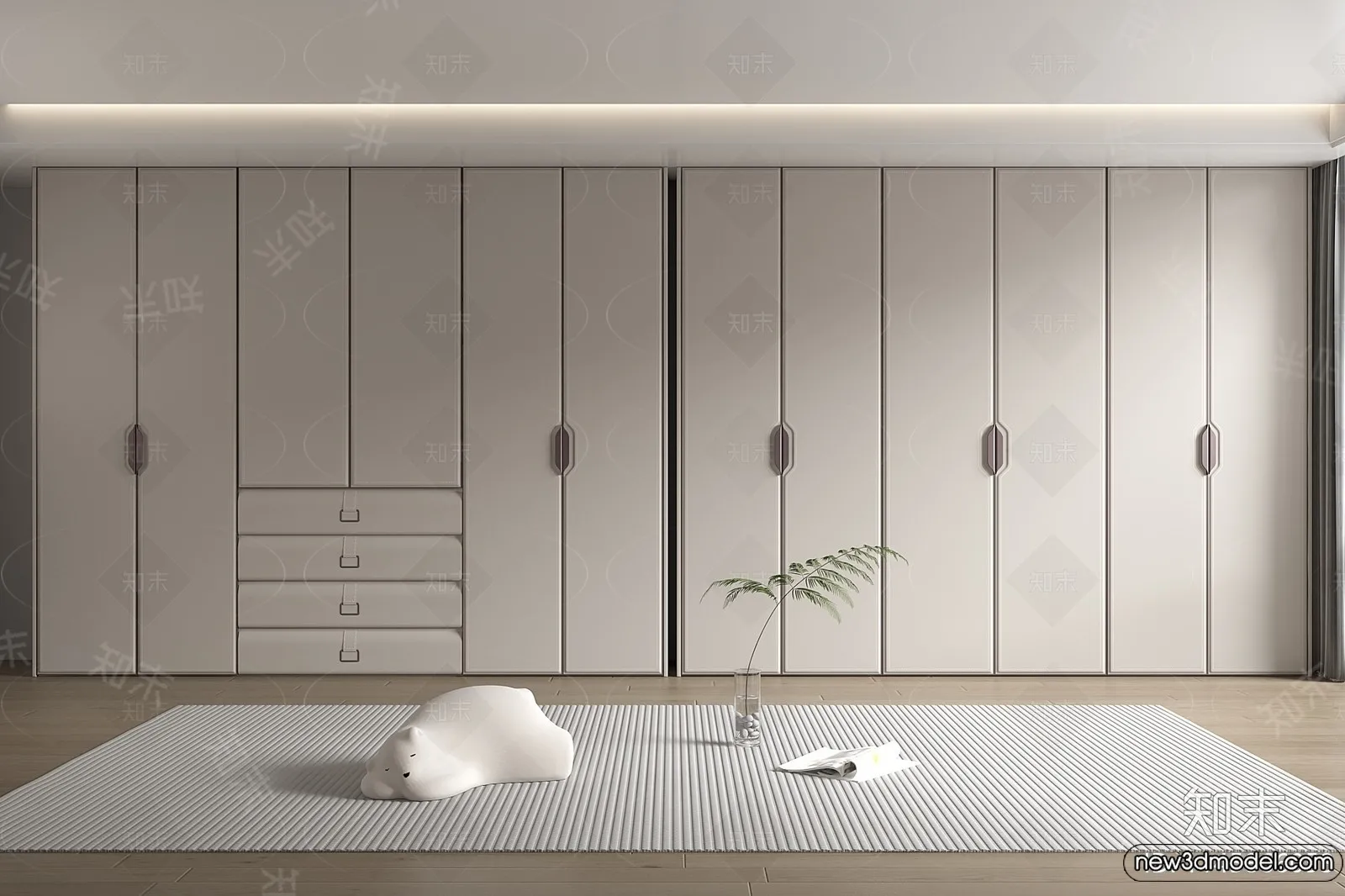 Wardrobe 3D Models - 3D Furniture for Interior Design - 003
