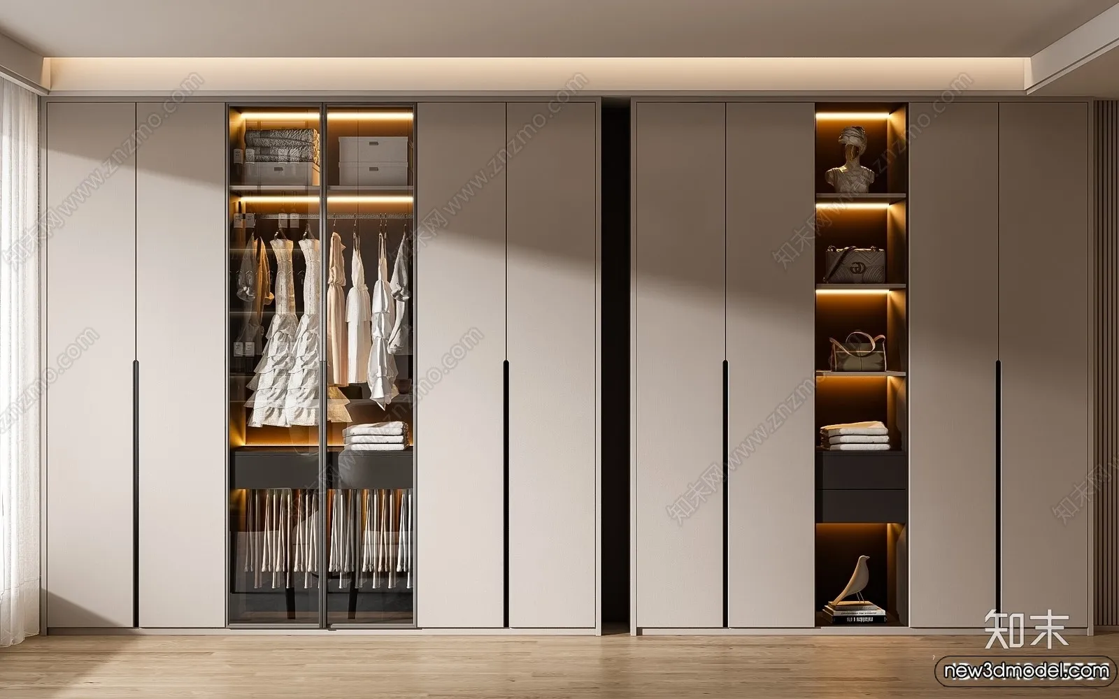 Wardrobe 3D Models - 3D Furniture for Interior Design - 005