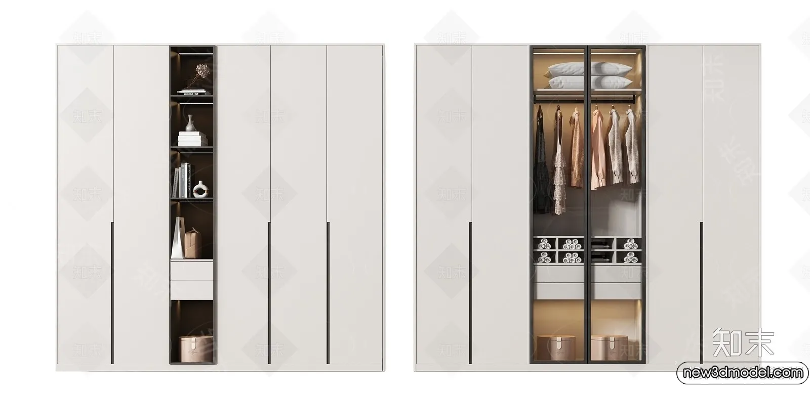 Wardrobe 3D Models - 3D Furniture for Interior Design - 008