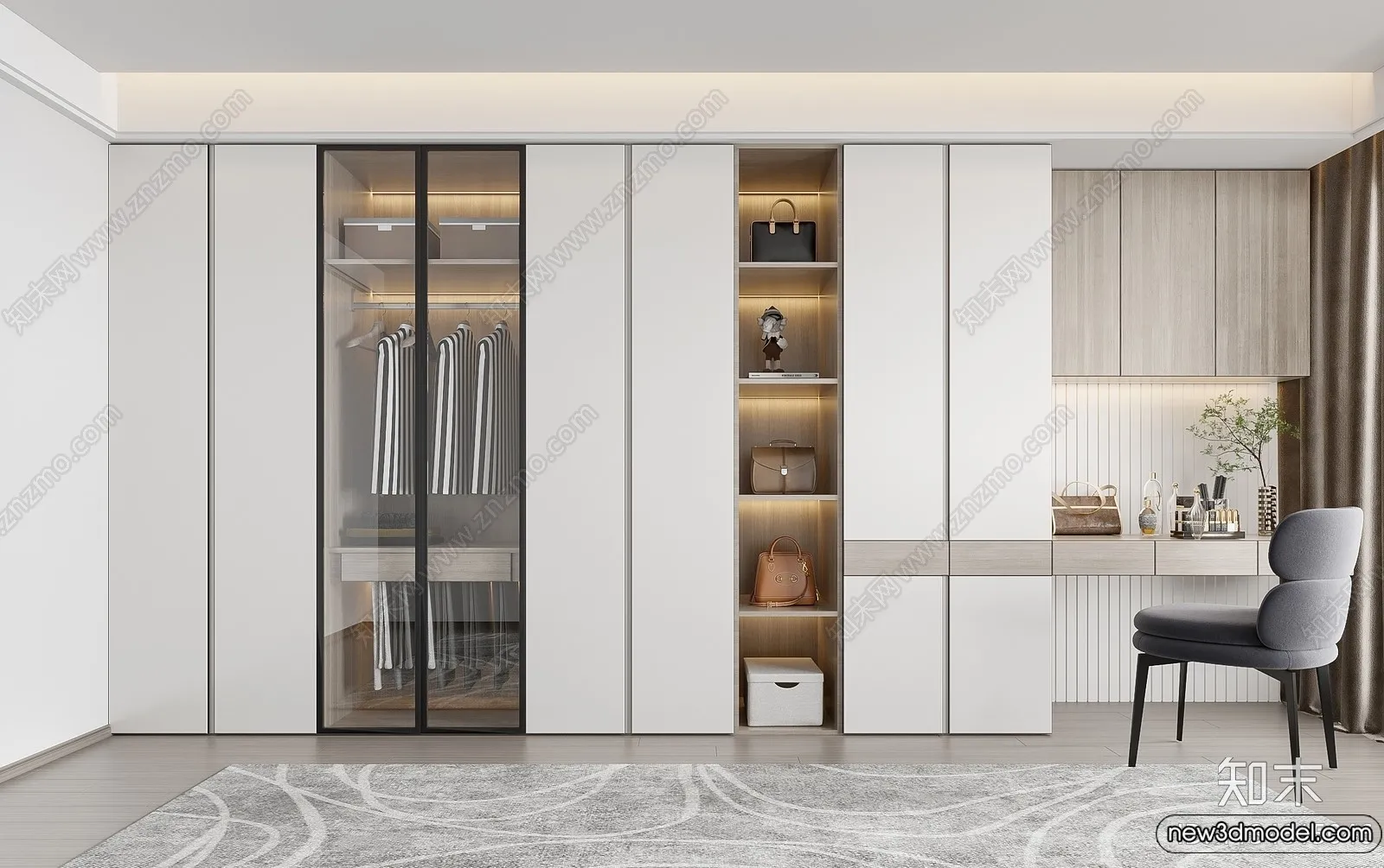 Wardrobe 3D Models - 3D Furniture for Interior Design - 010