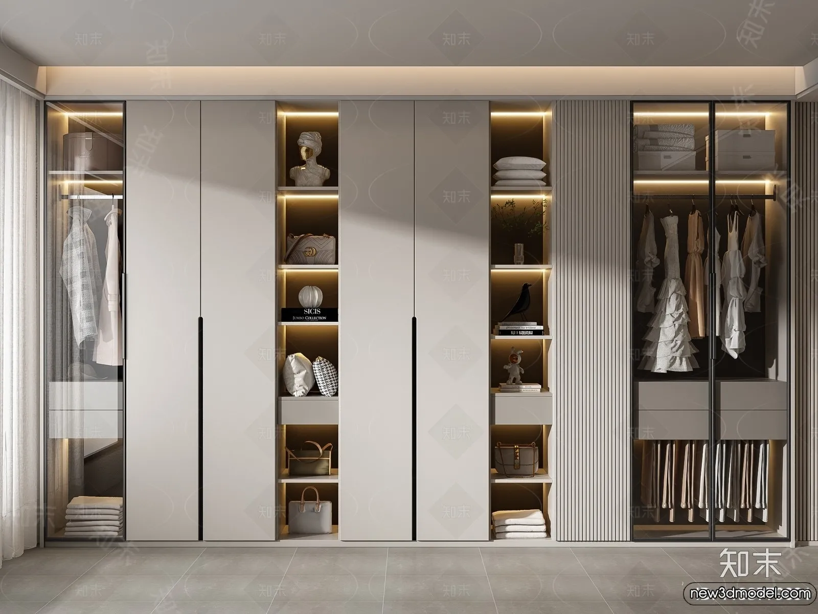 Wardrobe 3D Models - 3D Furniture for Interior Design - 014