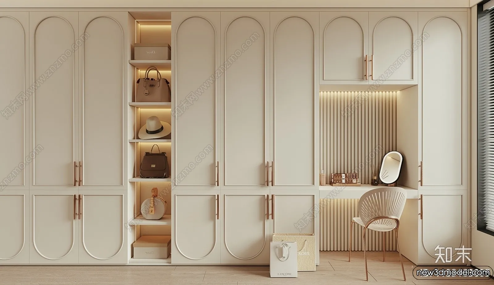 Wardrobe 3D Models - 3D Furniture for Interior Design - 016