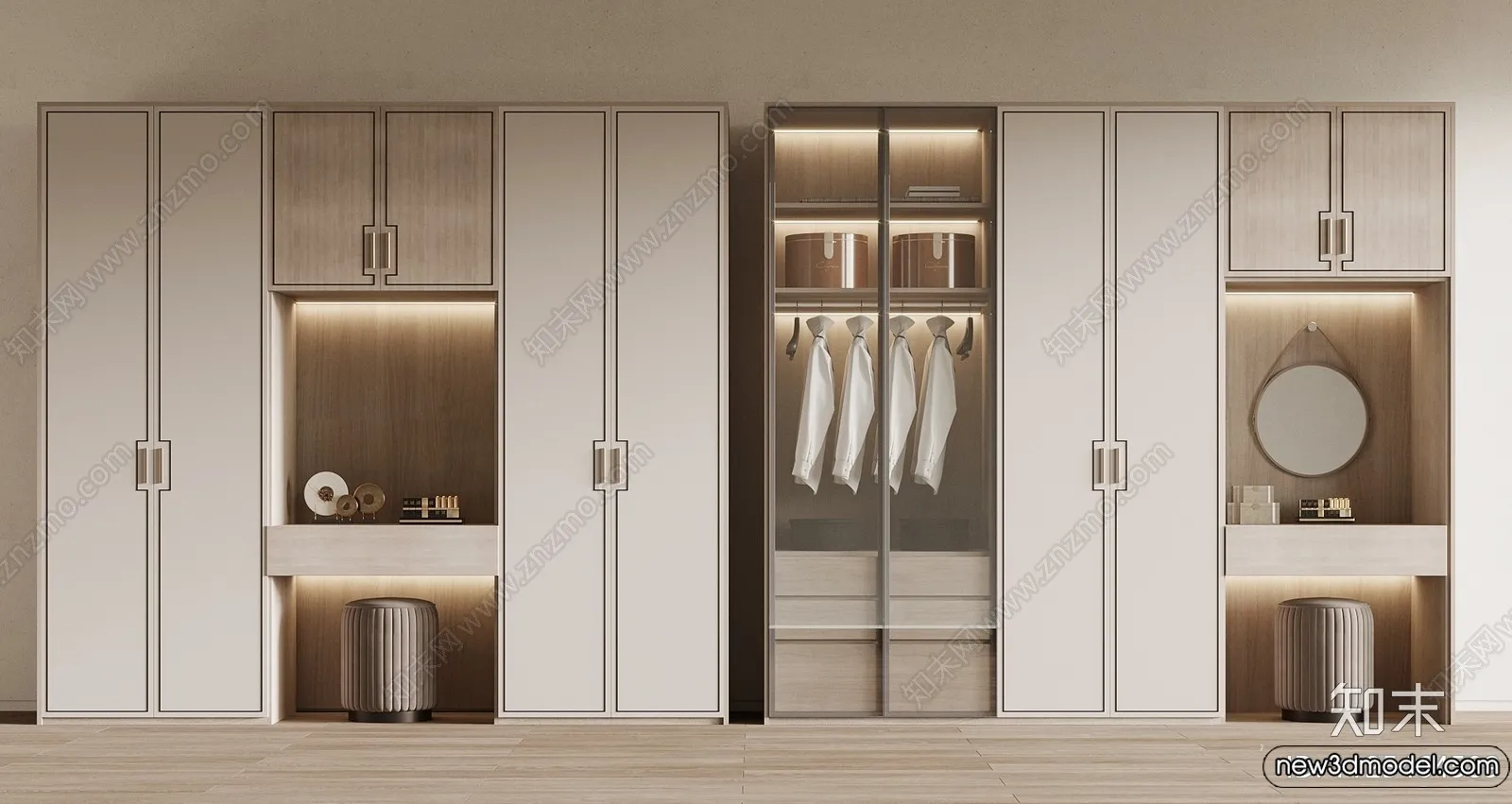 Wardrobe 3D Models - 3D Furniture for Interior Design - 017