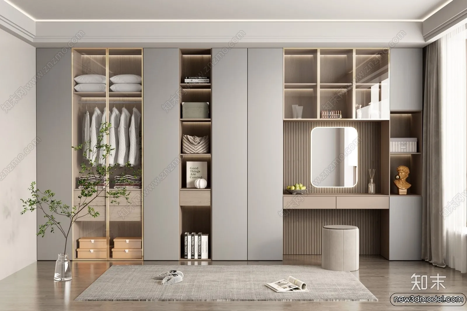 Wardrobe 3D Models - 3D Furniture for Interior Design - 019