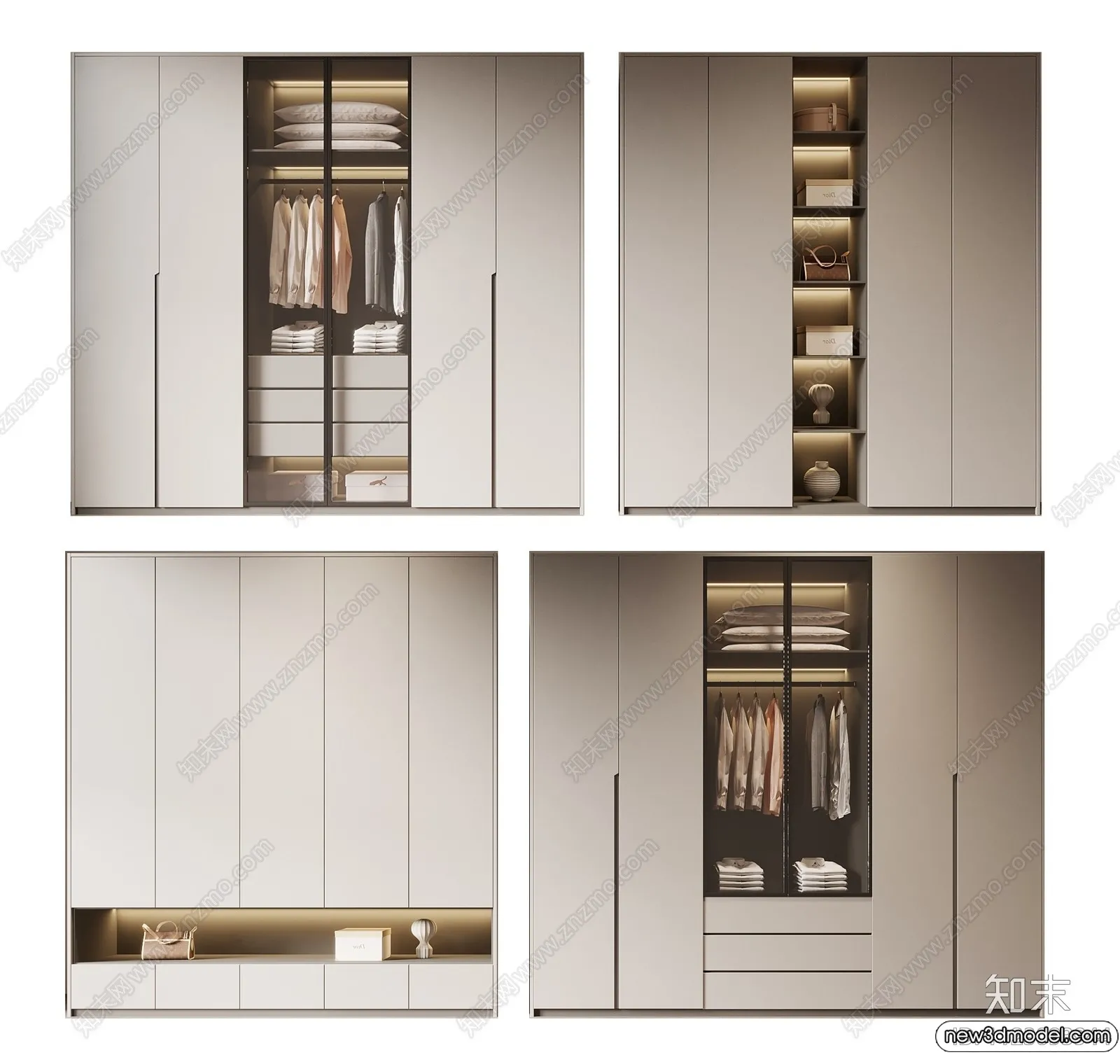 Wardrobe 3D Models - 3D Furniture for Interior Design - 020