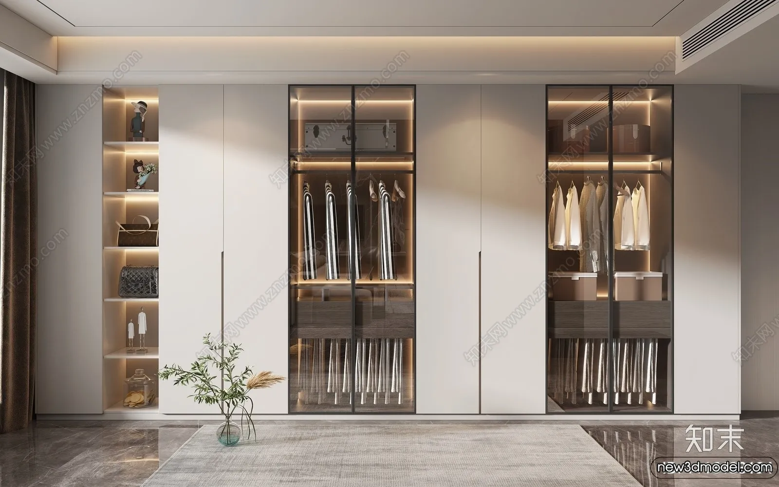 Wardrobe 3D Models - 3D Furniture for Interior Design - 021