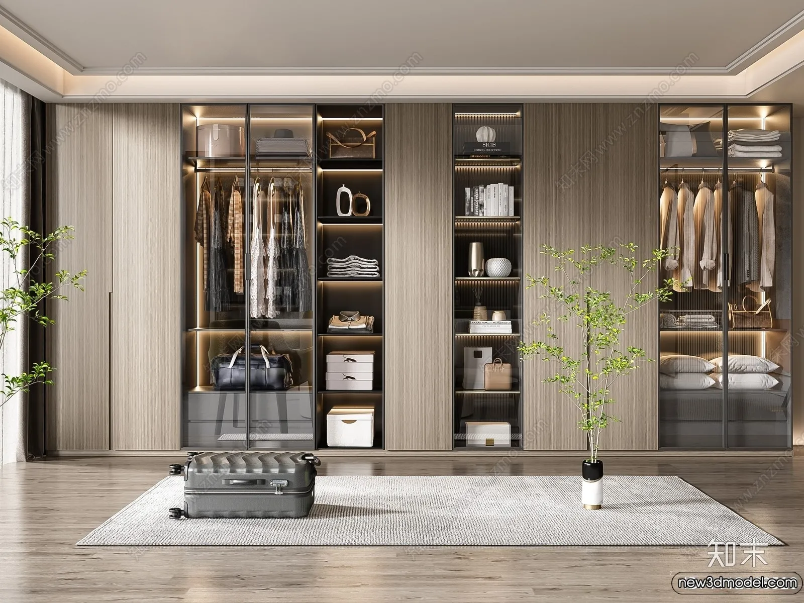 Wardrobe 3D Models - 3D Furniture for Interior Design - 022