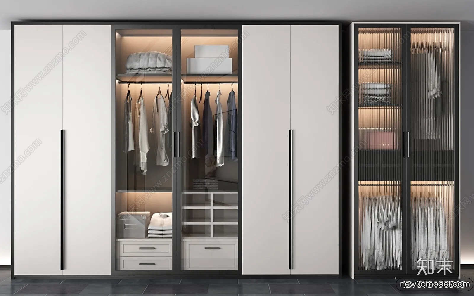 Wardrobe 3D Models - 3D Furniture for Interior Design - 025