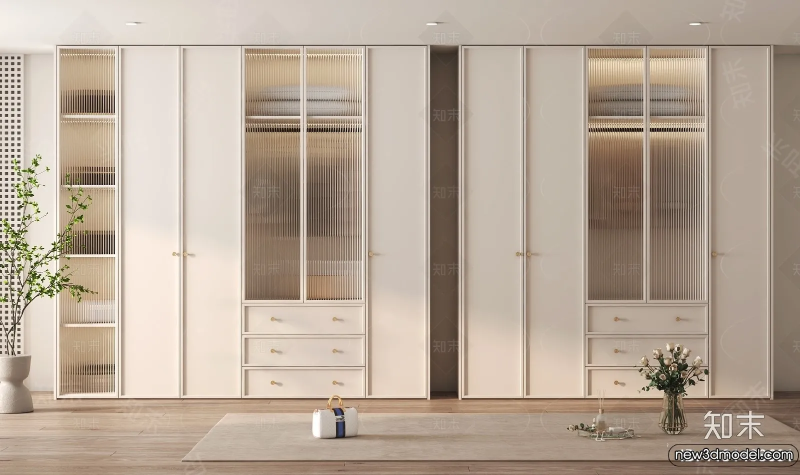 Wardrobe 3D Models - 3D Furniture for Interior Design - 027