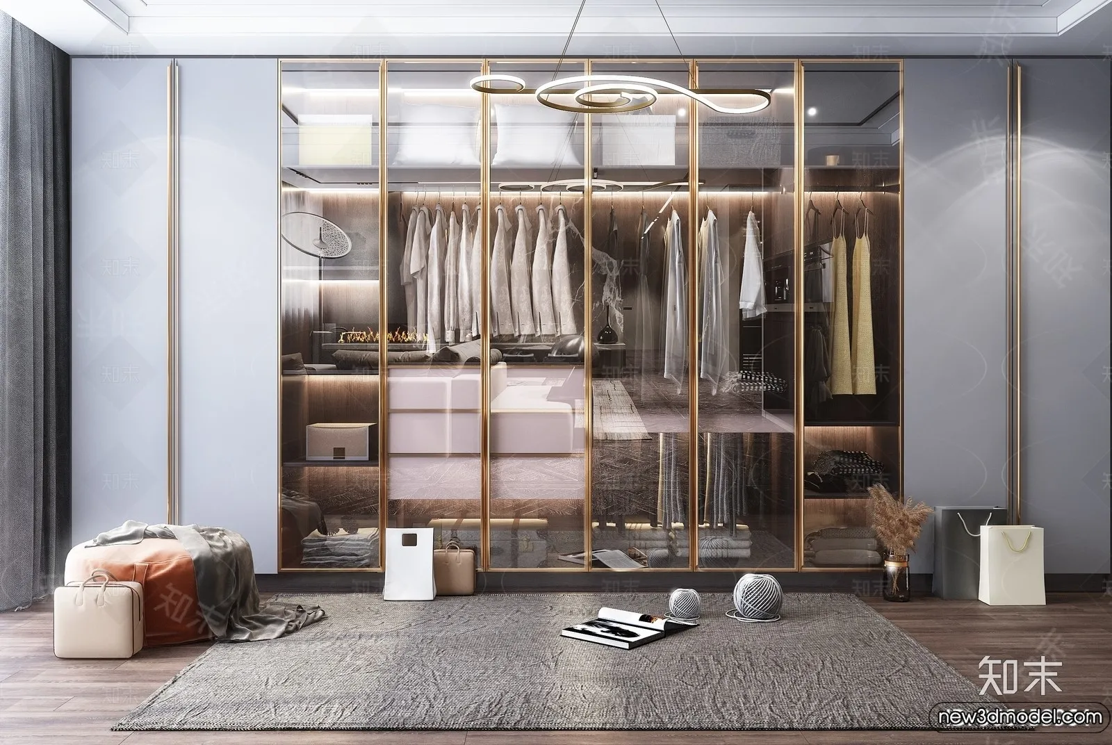 Wardrobe 3D Models - 3D Furniture for Interior Design - 030
