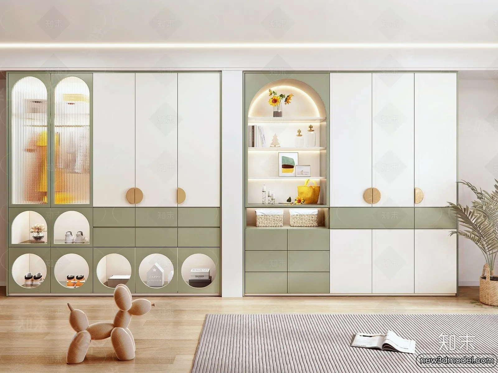 Wardrobe 3D Models - 3D Furniture for Interior Design - 033