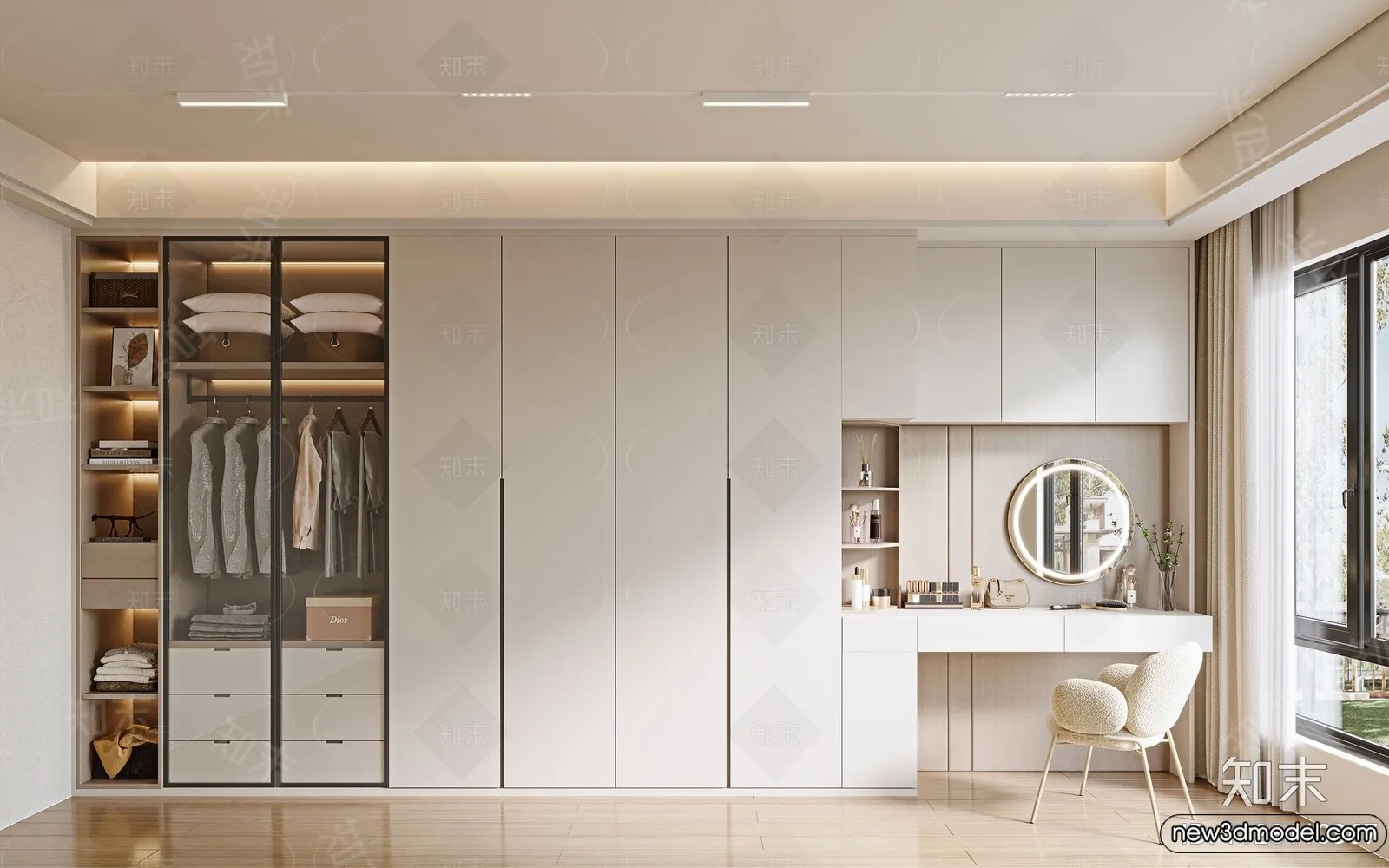 Wardrobe 3D Models - 3D Furniture for Interior Design - 034