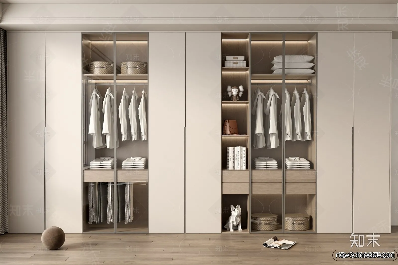 Wardrobe 3D Models - 3D Furniture for Interior Design - 038