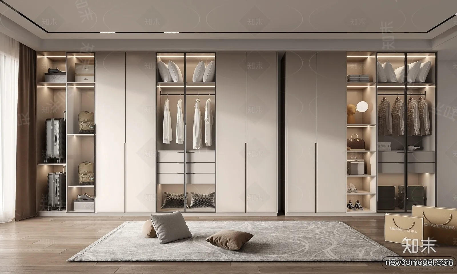 Wardrobe 3D Models - 3D Furniture for Interior Design - 039