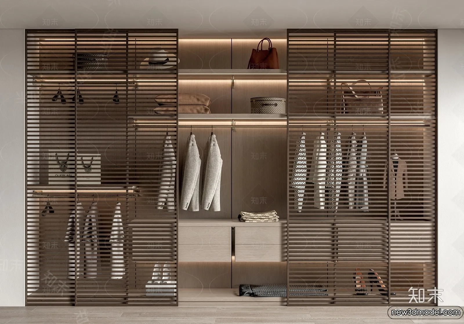 Wardrobe 3D Models - 3D Furniture for Interior Design - 044