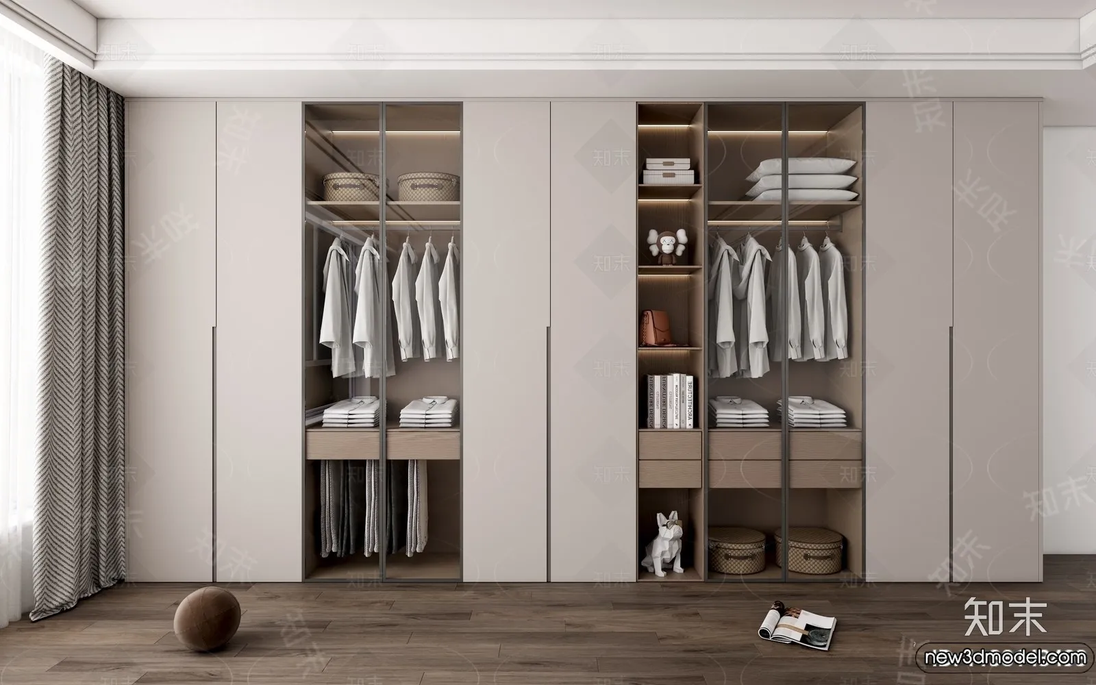 Wardrobe 3D Models - 3D Furniture for Interior Design - 046