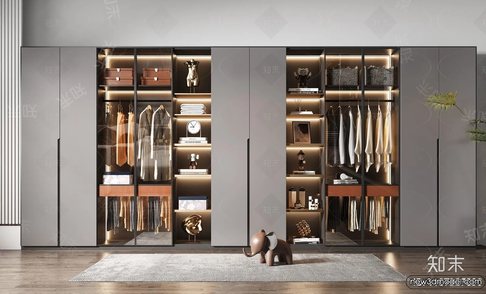 Wardrobe 3D Models - 3D Furniture for Interior Design - 047