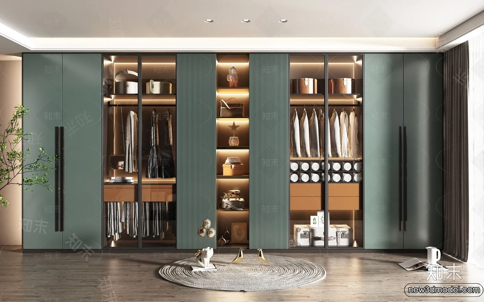 Wardrobe 3D Models - 3D Furniture for Interior Design - 049