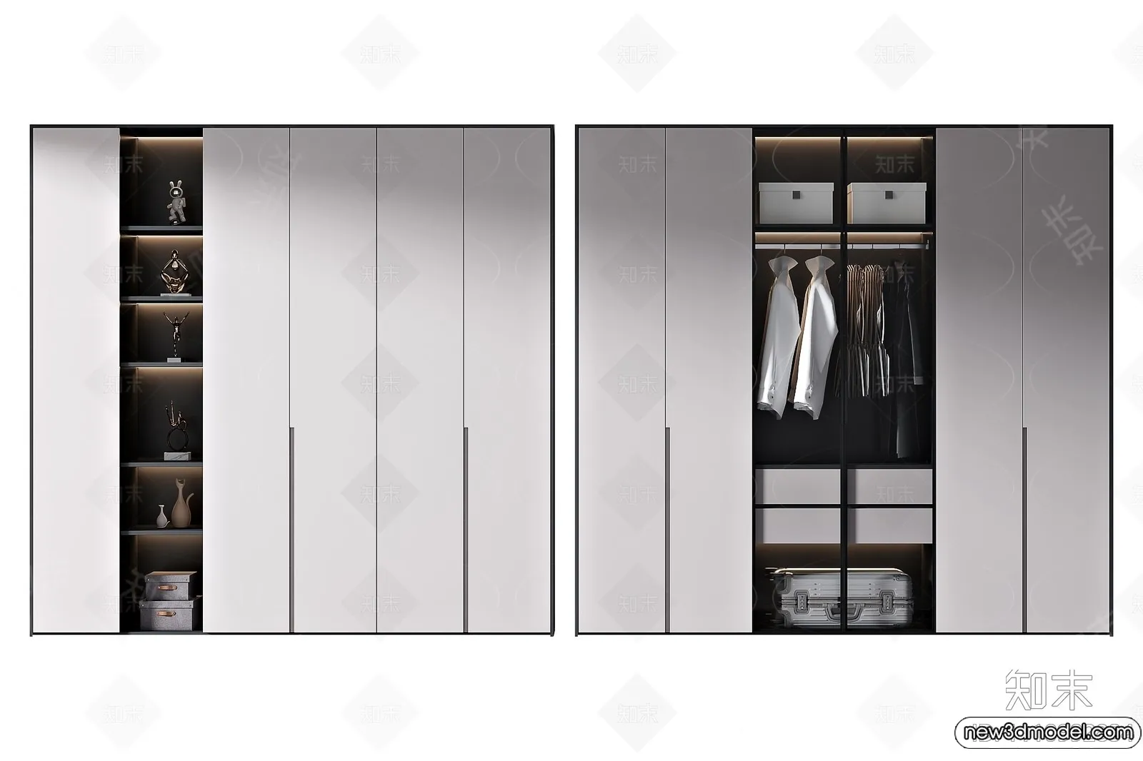Wardrobe 3D Models - 3D Furniture for Interior Design - 050