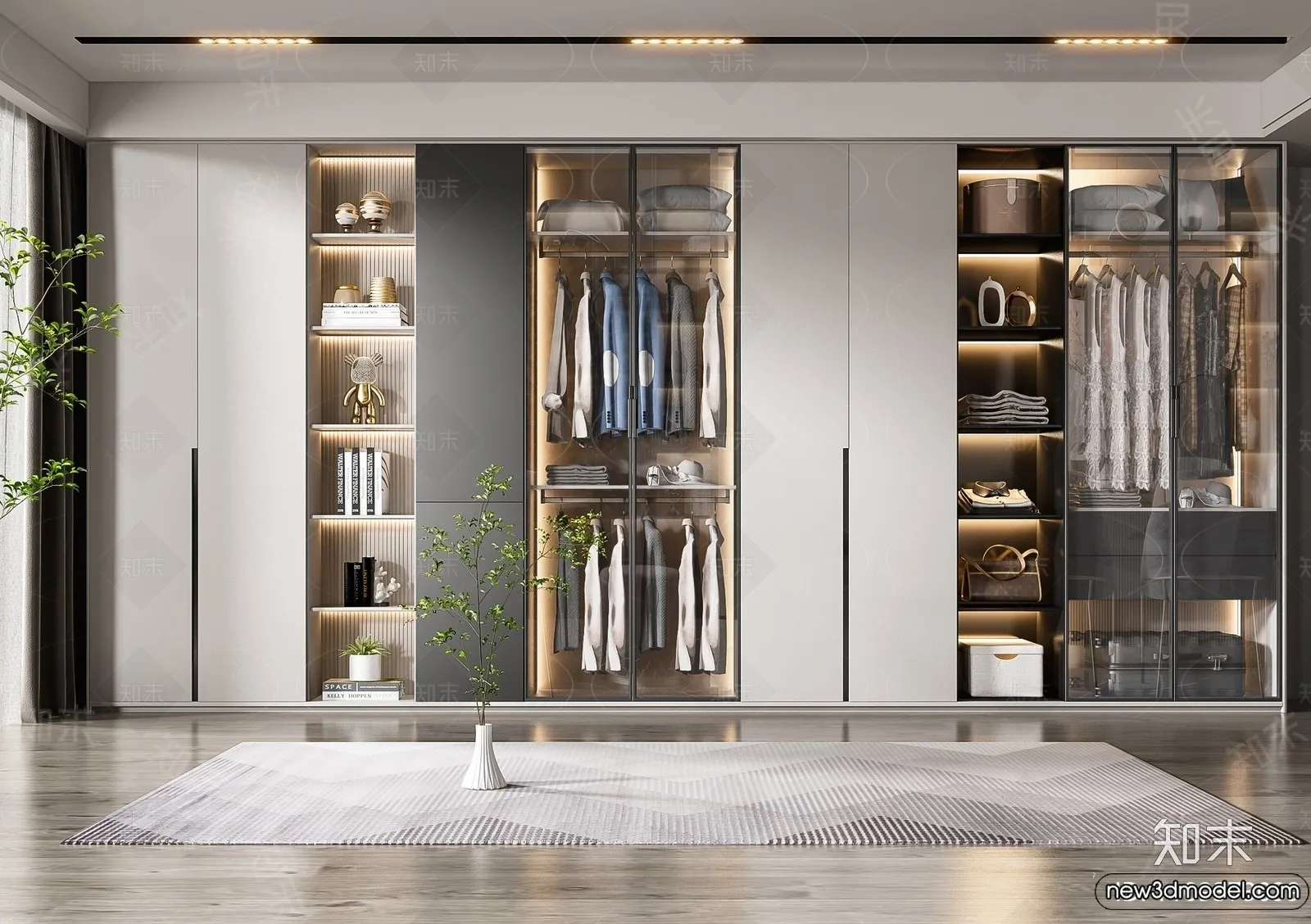 Wardrobe 3D Models - 3D Furniture for Interior Design - 051