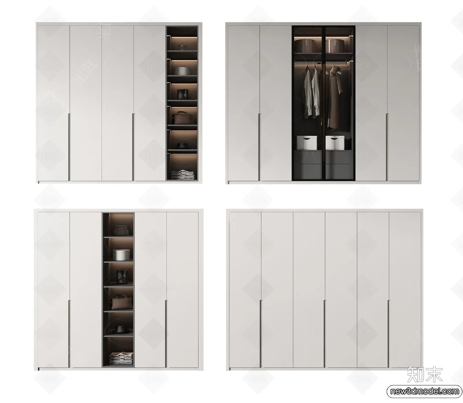 Wardrobe 3D Models - 3D Furniture for Interior Design - 052